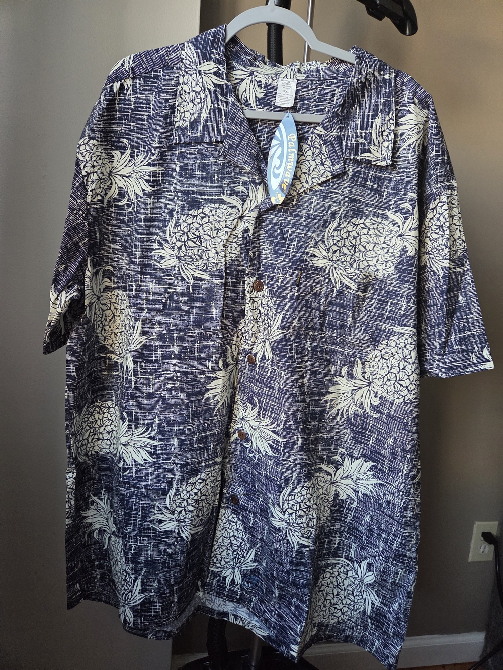 Palmwave Hawaii Men's Hawaiian Shirt 3XL Pineapple Print NWT